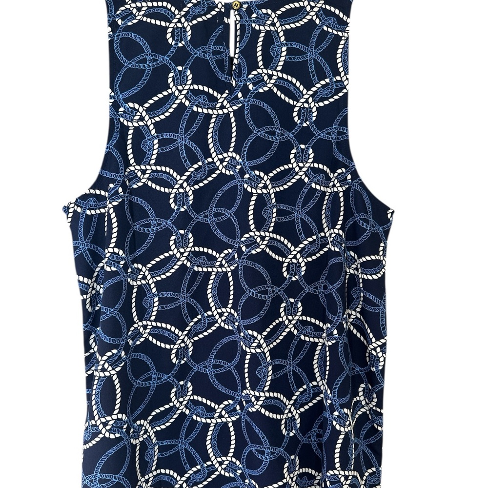 Buckhead Betties Navy Blue & White Nautical Print Sleveless Top, Women's Size XL - Picture 4 of 7